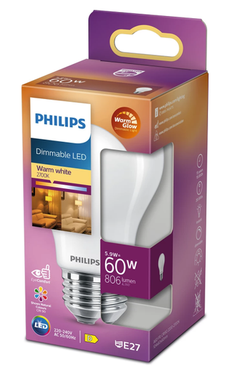 LED pera E27 (60W) dimmanleg