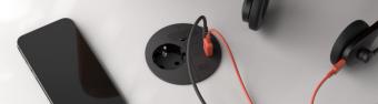 LOOP IN CHARGE 1xSchuko svartur 1xUSB-A og C 
