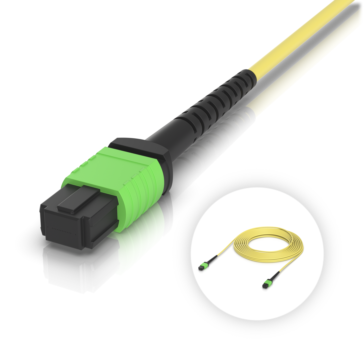 OS2 MPO-12 APC Fiber Patch Cable, mynd 9 af 10