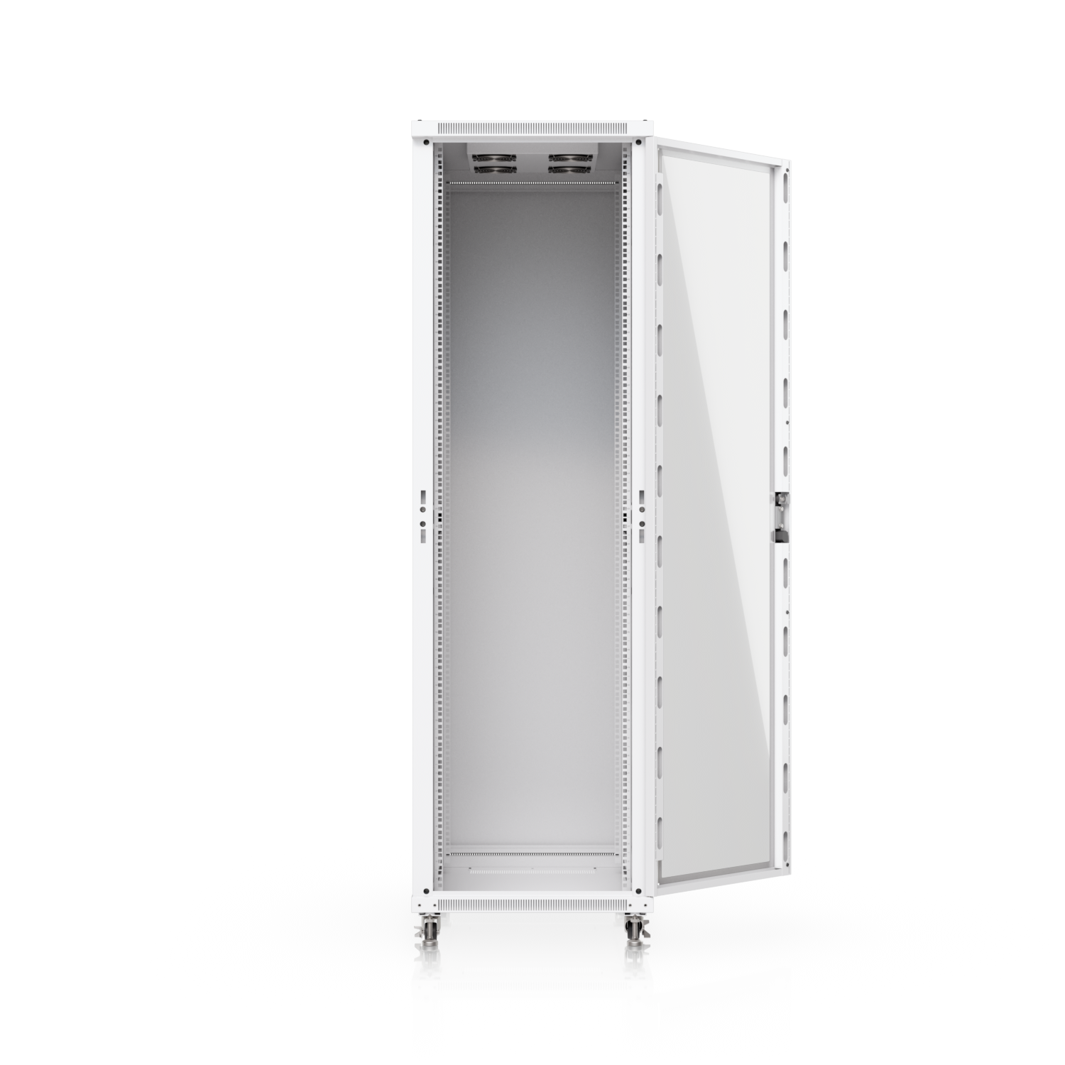 42U Rack Cabinet, 1,000 mm, Glass Door, mynd 3 af 14