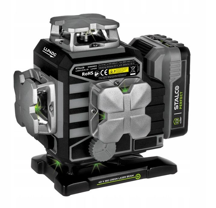 Krosslaser Stalco grænn 4D LLP4DC