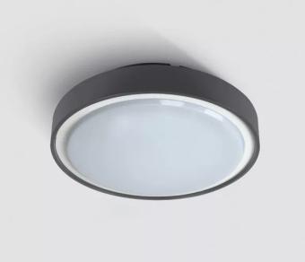 Ljóskúpull 24W Ø300 svart IP65