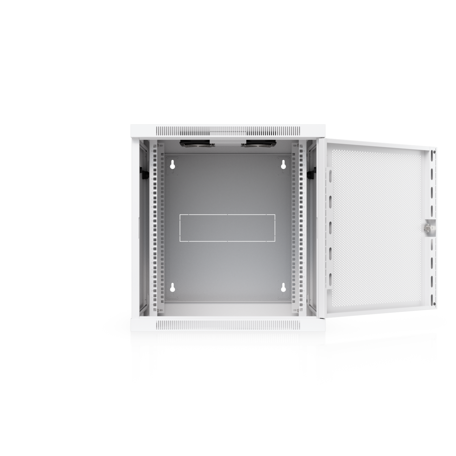 12U Rack Cabinet, Swing, Perforated Door, mynd 3 af 15