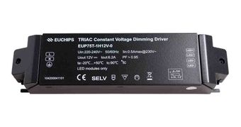 EUP75T-1H 12V Triac dimmer 75W svartur