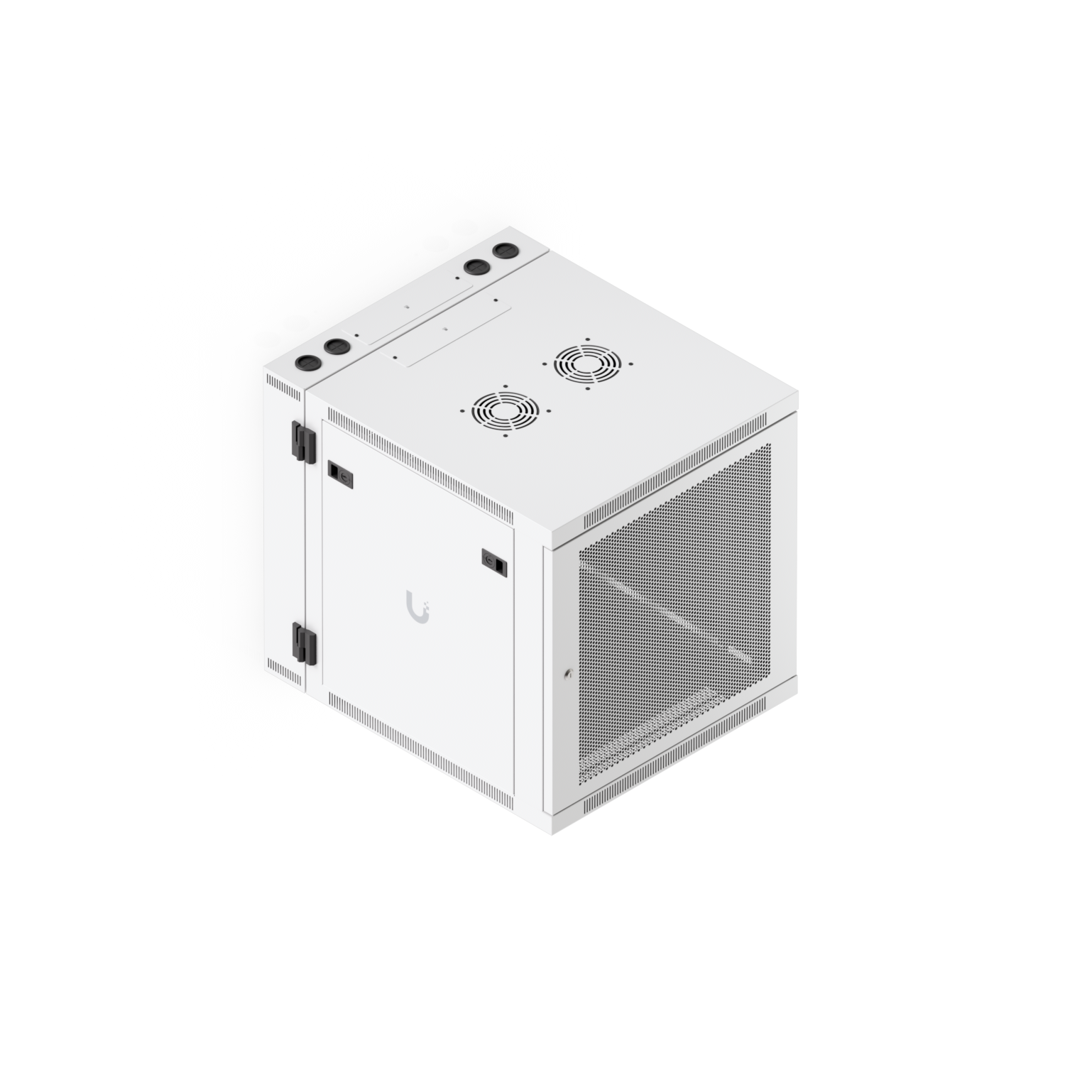 12U Rack Cabinet, Swing, Perforated Door, mynd 12 af 15