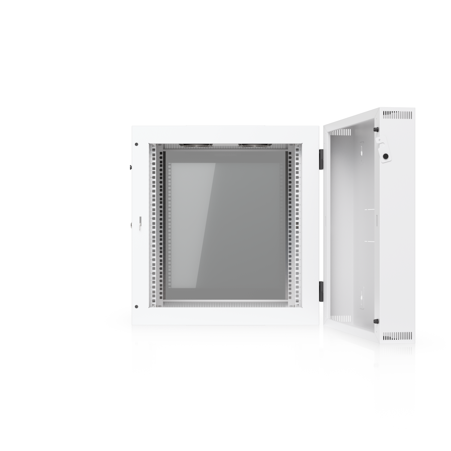 12U Rack Cabinet, Swing, Glass Door, mynd 8 af 15