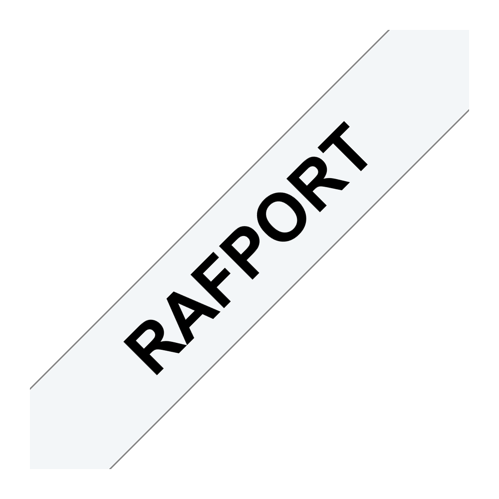 Label tape clear with black text