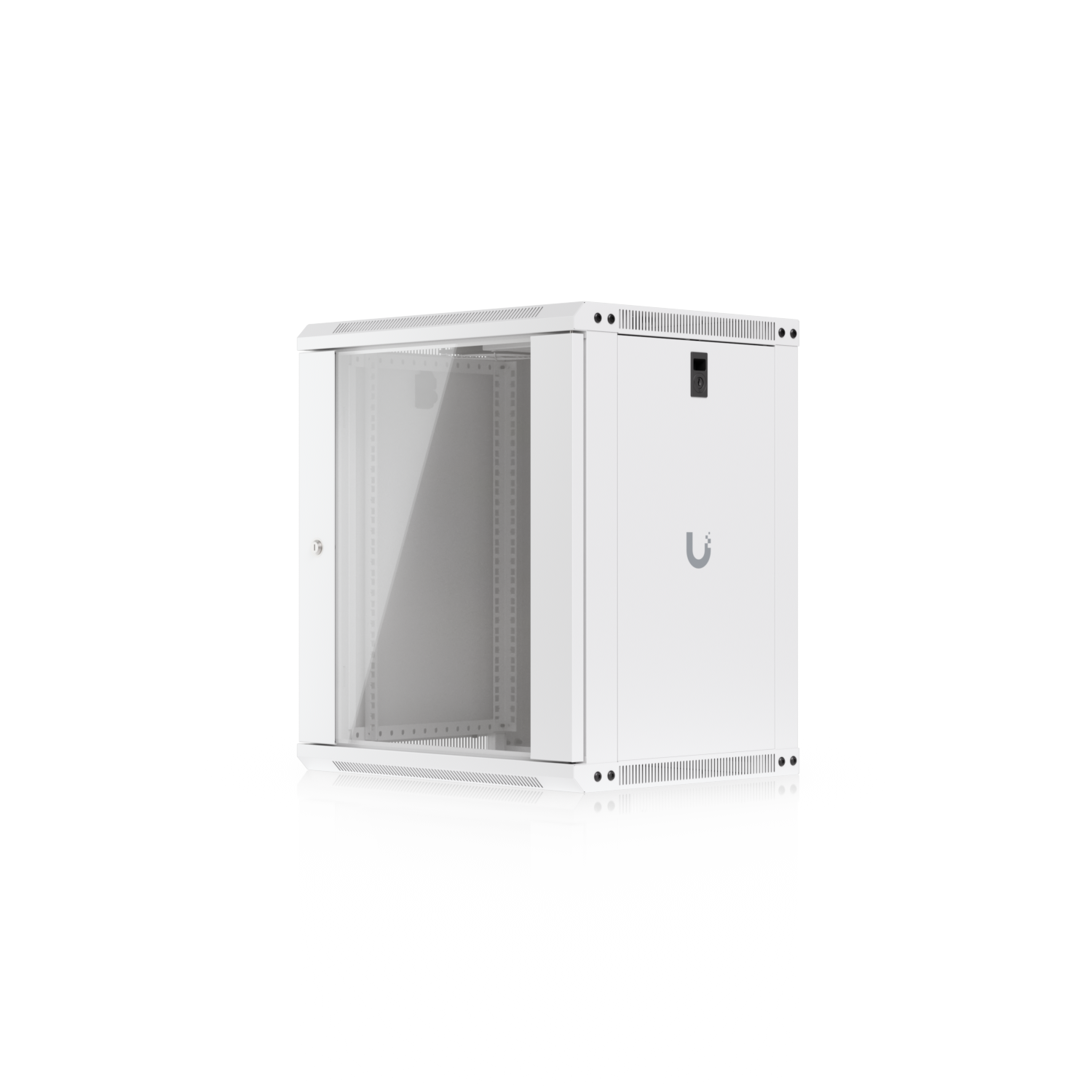 12U Rack Cabinet, 450 mm, Glass Door, mynd 4 af 13