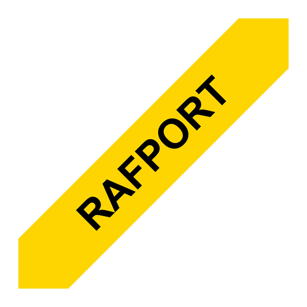 Label tape yellow with black text