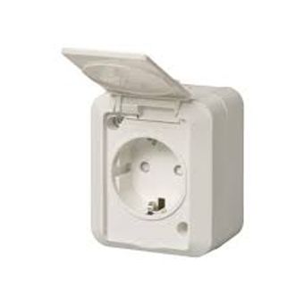 20ESW Tengill utanáliggjandi 1f. hvítt IP55