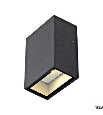 QUAD 1 Veggljós 1x3W svart 3000K IP44
