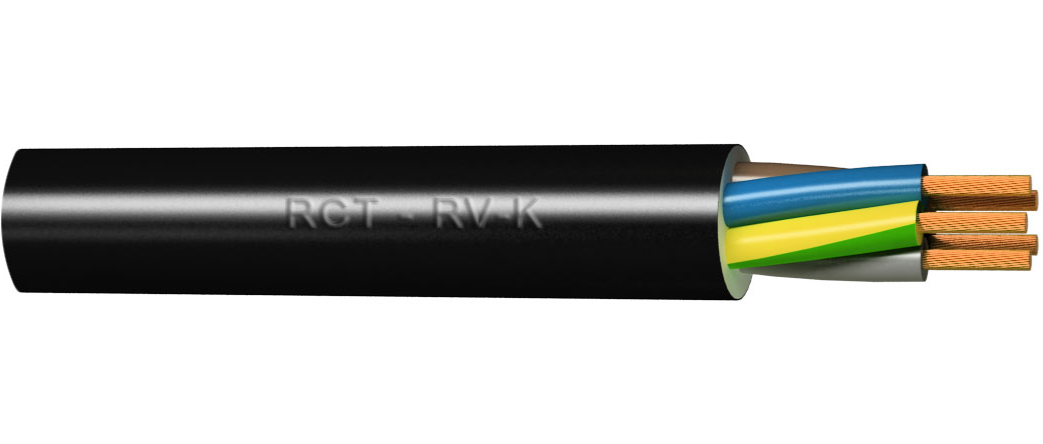 AFLSTRENGUR 1kV SVARTUR : RV-K 5G16mm², mynd 2 af 2