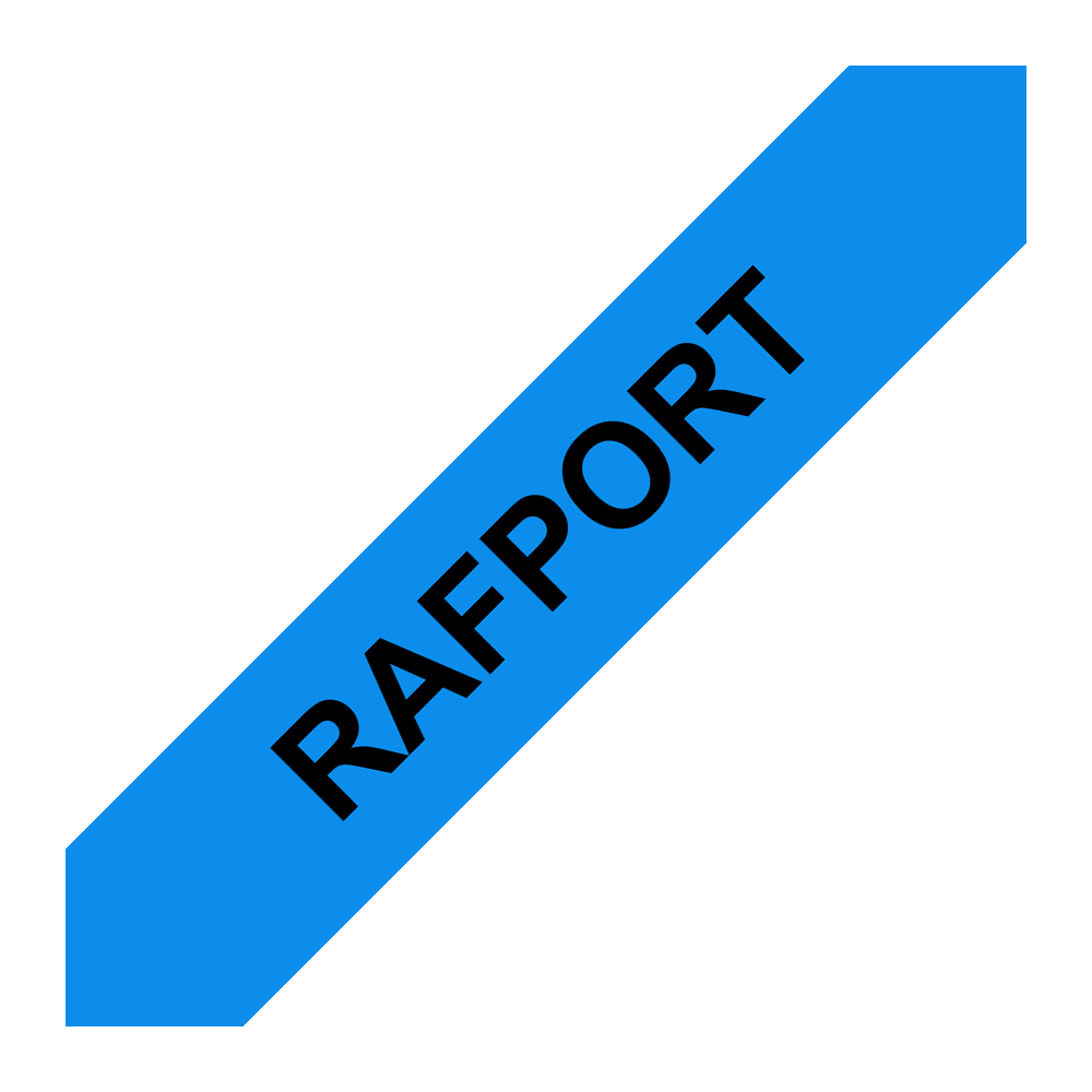 Label tape blue with black text