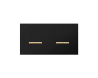 0222-03-21-21 Chopin - 2-gang - brushed black - dual levers & dual levers gold