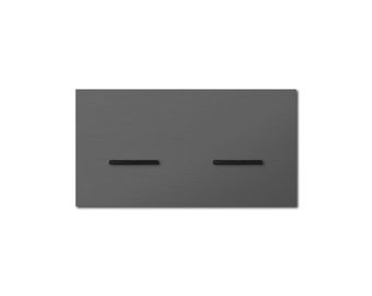 0222-22-23-23 Chopin - 2-gang horizontal - brushed volcanic grey - dual levers & dual levers black without LED