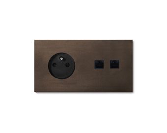 0423-05 Socket - 2 gang - power +