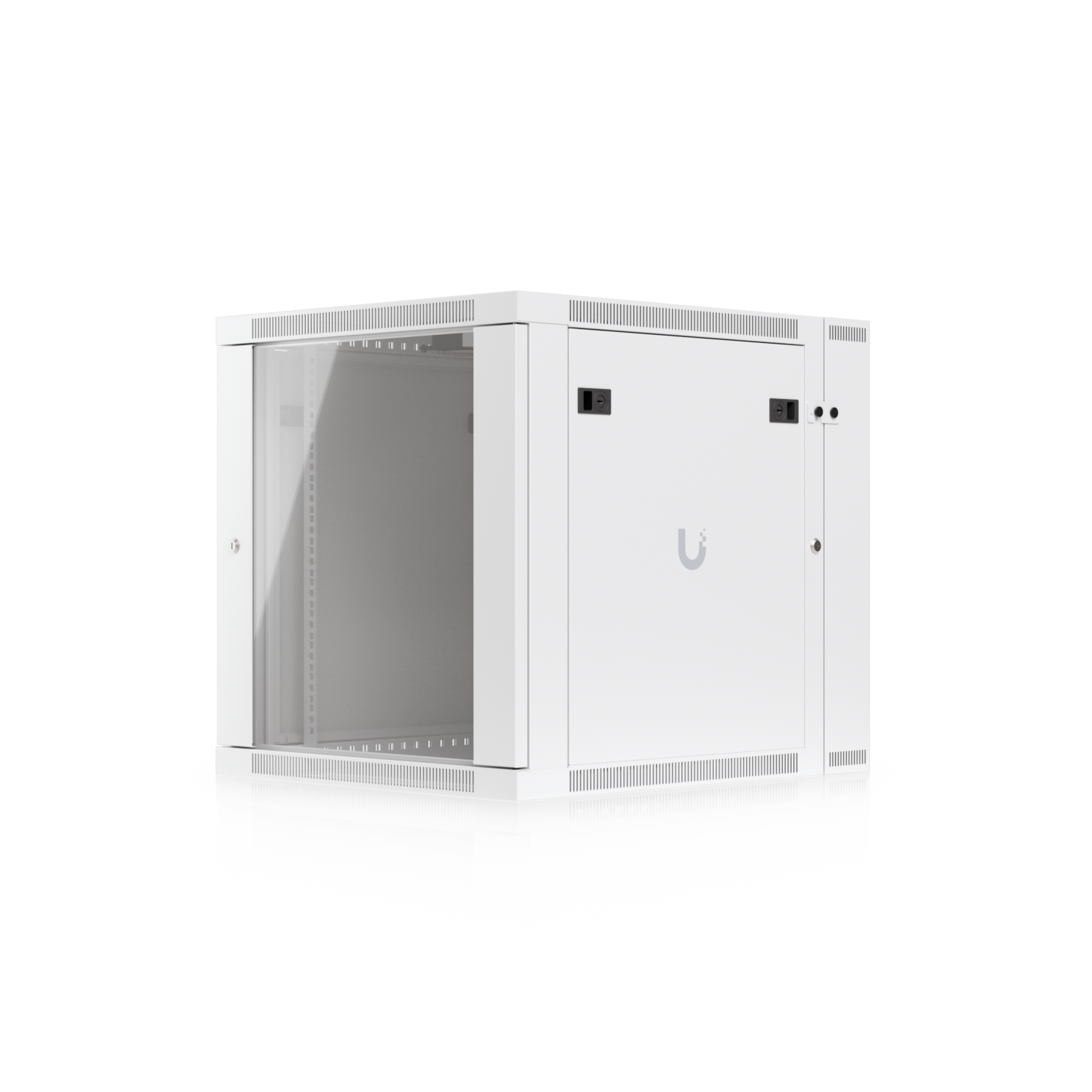 12U Rack Cabinet, Swing, Glass Door, mynd 4 af 15