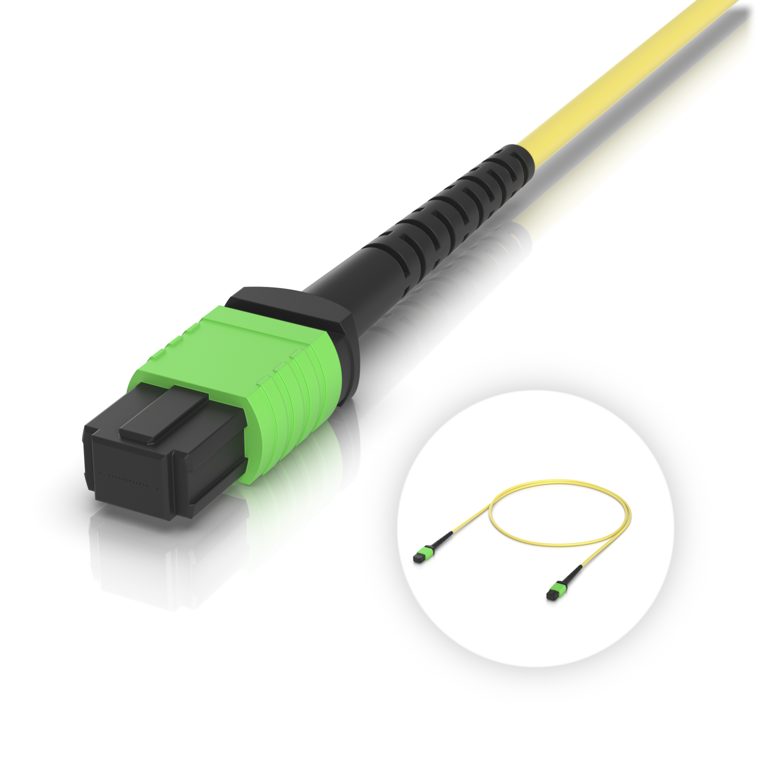 OS2 MPO-12 APC Fiber Patch Cable, mynd 3 af 10