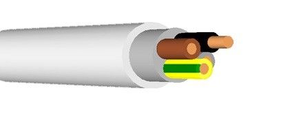 PLASTKAPALL HVÍTUR : EKK 3G1,5mm² *250m*, mynd 2 af 2