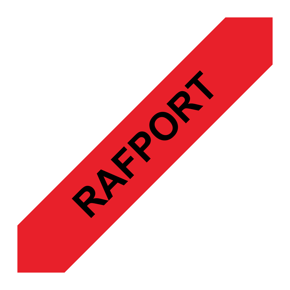 Label tape red with black text