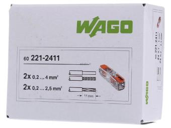 221-2411 Smellutengi 2x0,2-4mm² endi/enda (60)