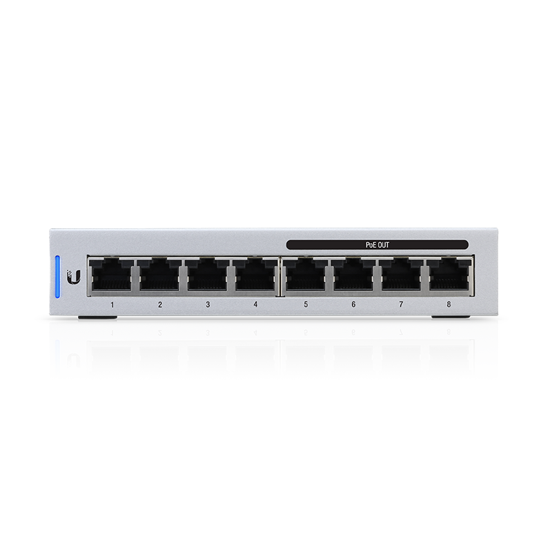 UniFi POE Switch 8xGigabit (4xPOE) port 60W, mynd 3 af 6