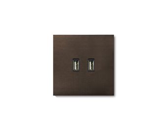 0412-05 Socket - 1 gang - USB outlet- bronze