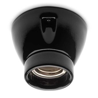 Ceiling fixture porcelain black