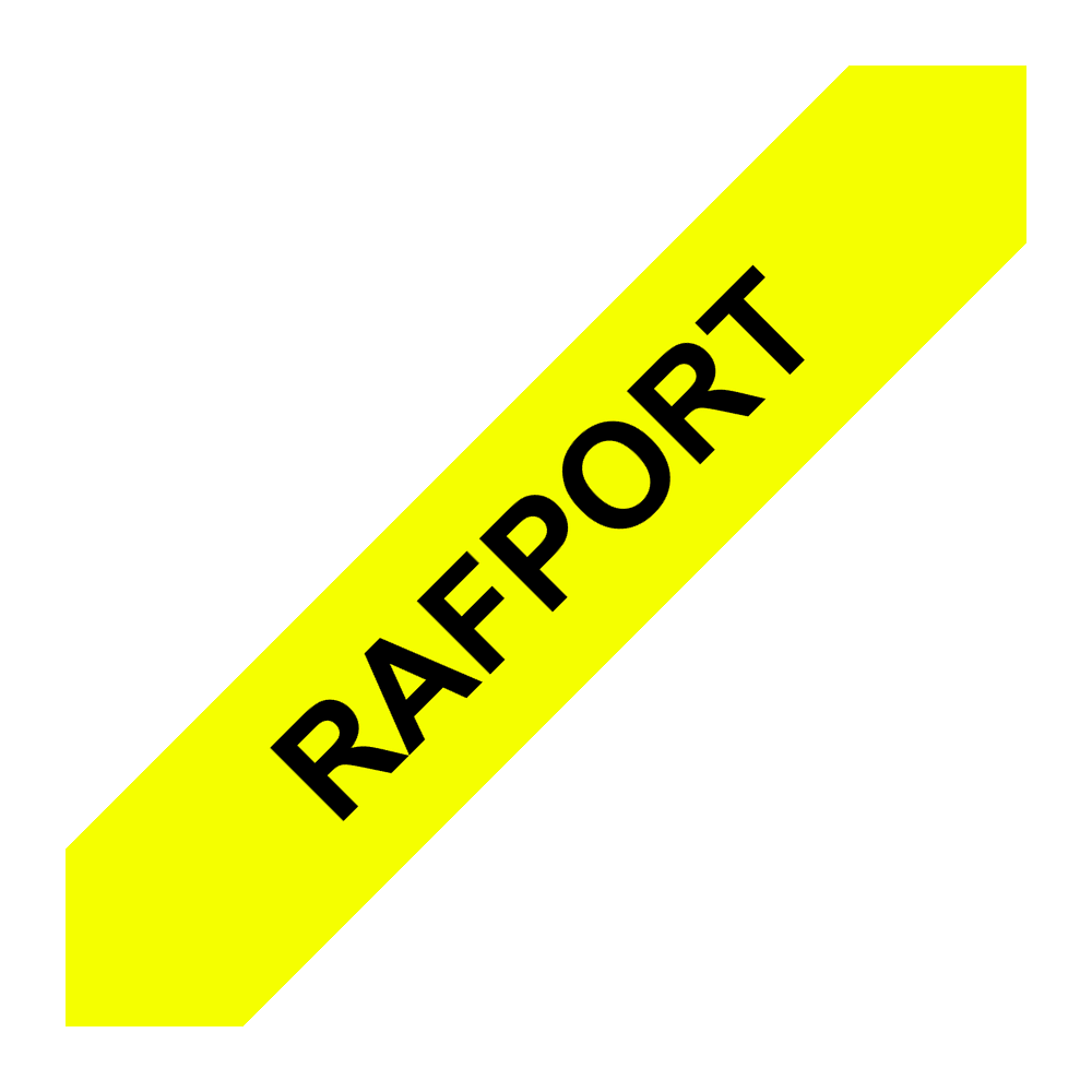 Label tape neon yellow with black text