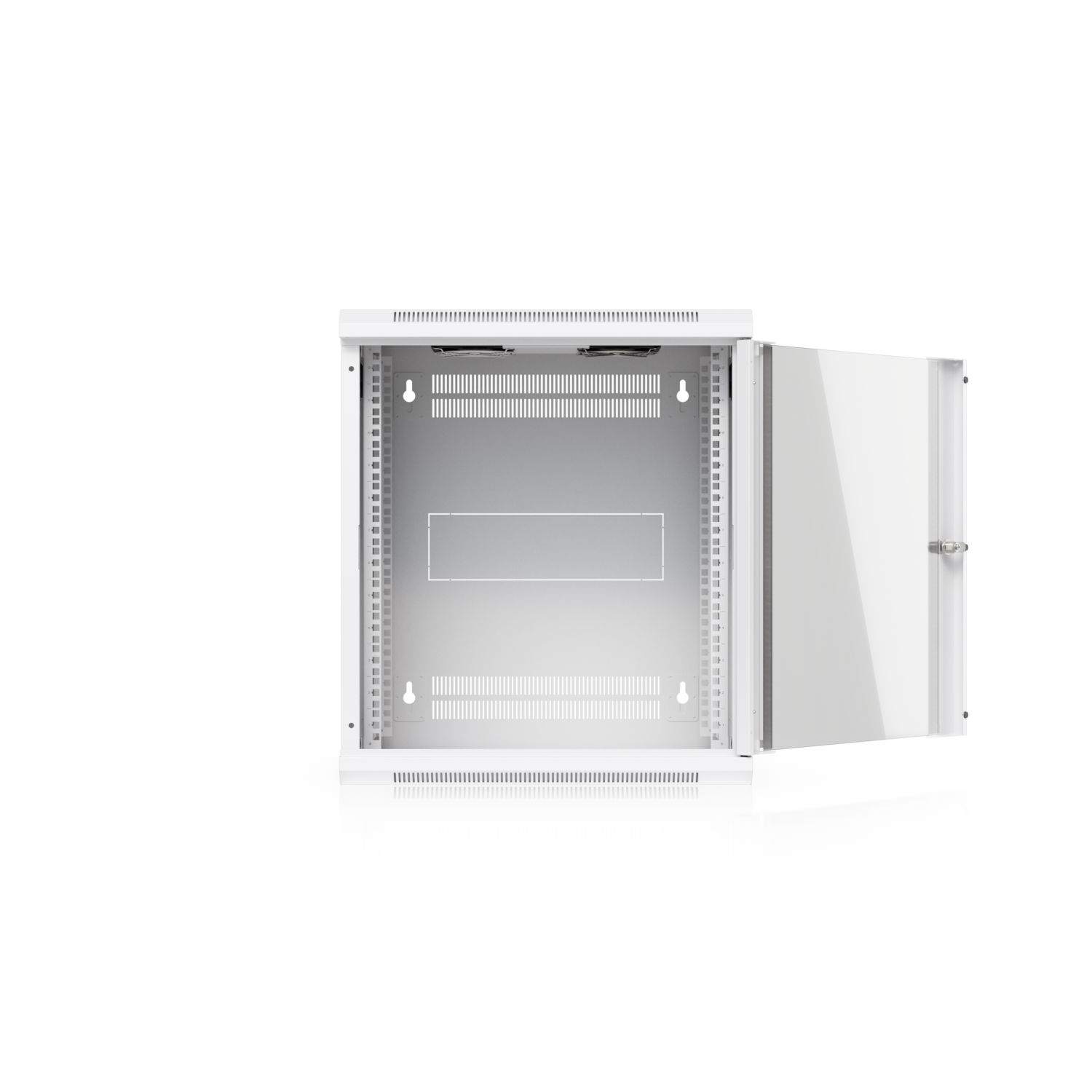12U Rack Cabinet, 450 mm, Glass Door, mynd 3 af 13