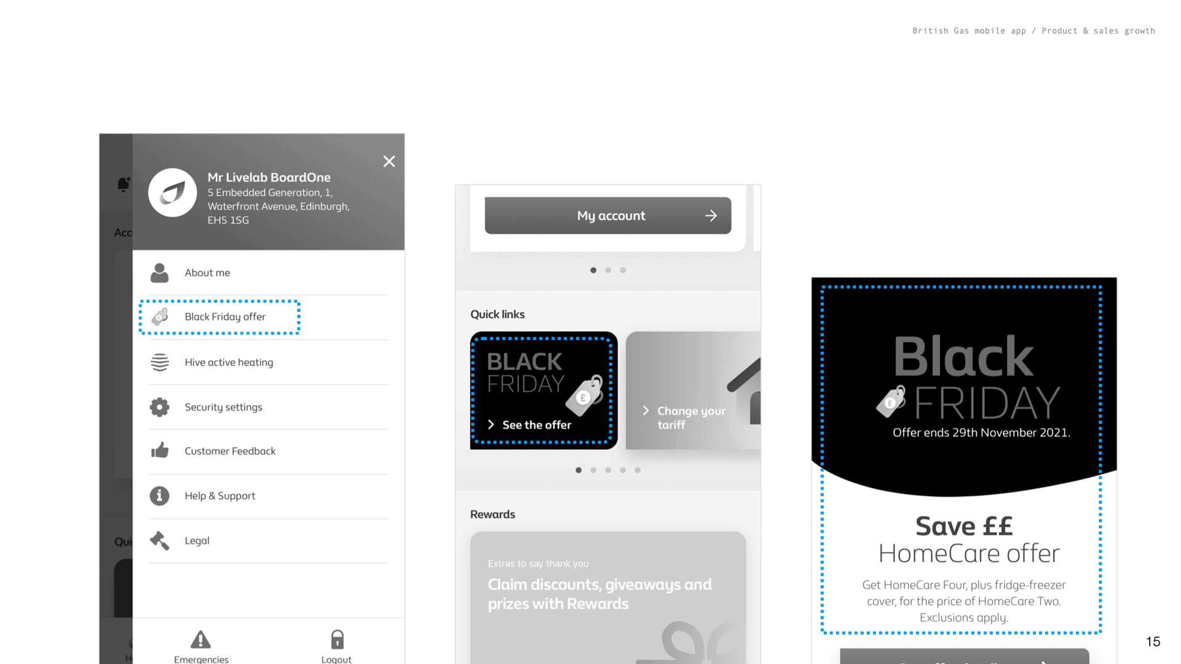 The UI implementation for our chosen idea
