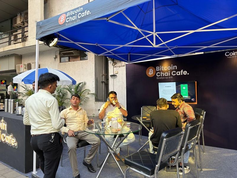 CoinDCX Bitcoin Cafe activation in Mumbai