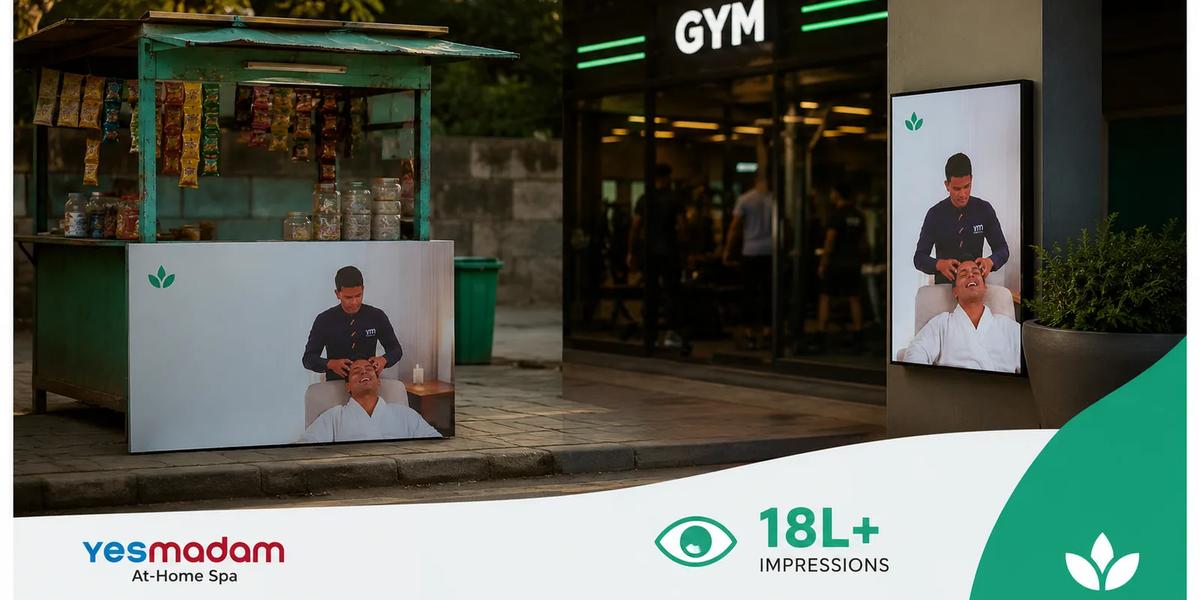YesMadam contextual guerrilla marketing activation across Delhi NCR