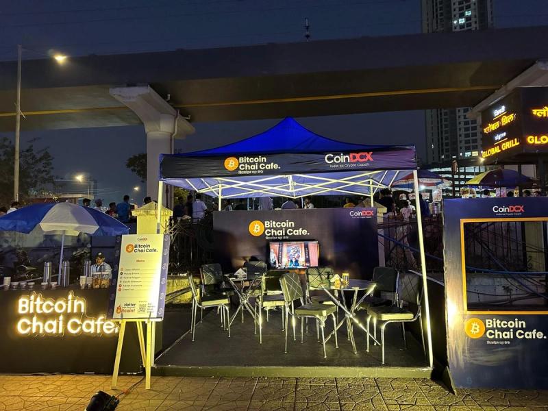 CoinDCX Bitcoin Cafe experiential activation in Mumbai