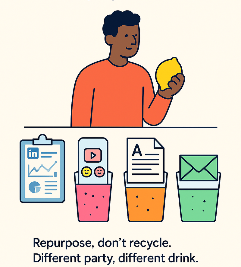 Repurpose, don't recycle