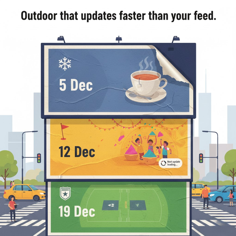 Outdoor ads behaving like Instagram Stories.