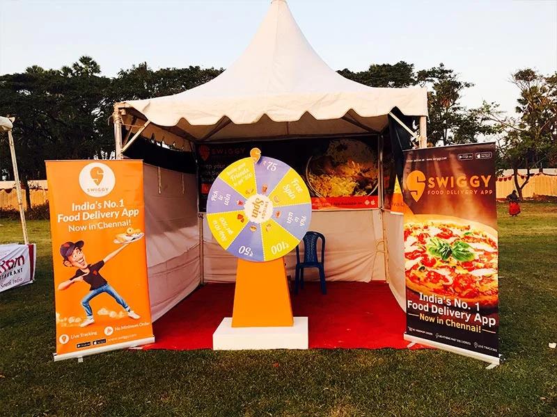 Swiggy Instamart hyperlocal activation at a society gate
