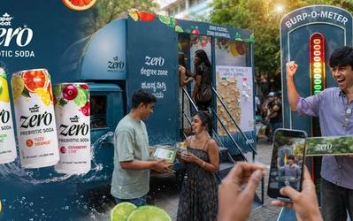 Paper Boat Burp-o-Meter activation on Church Street, Bengaluru