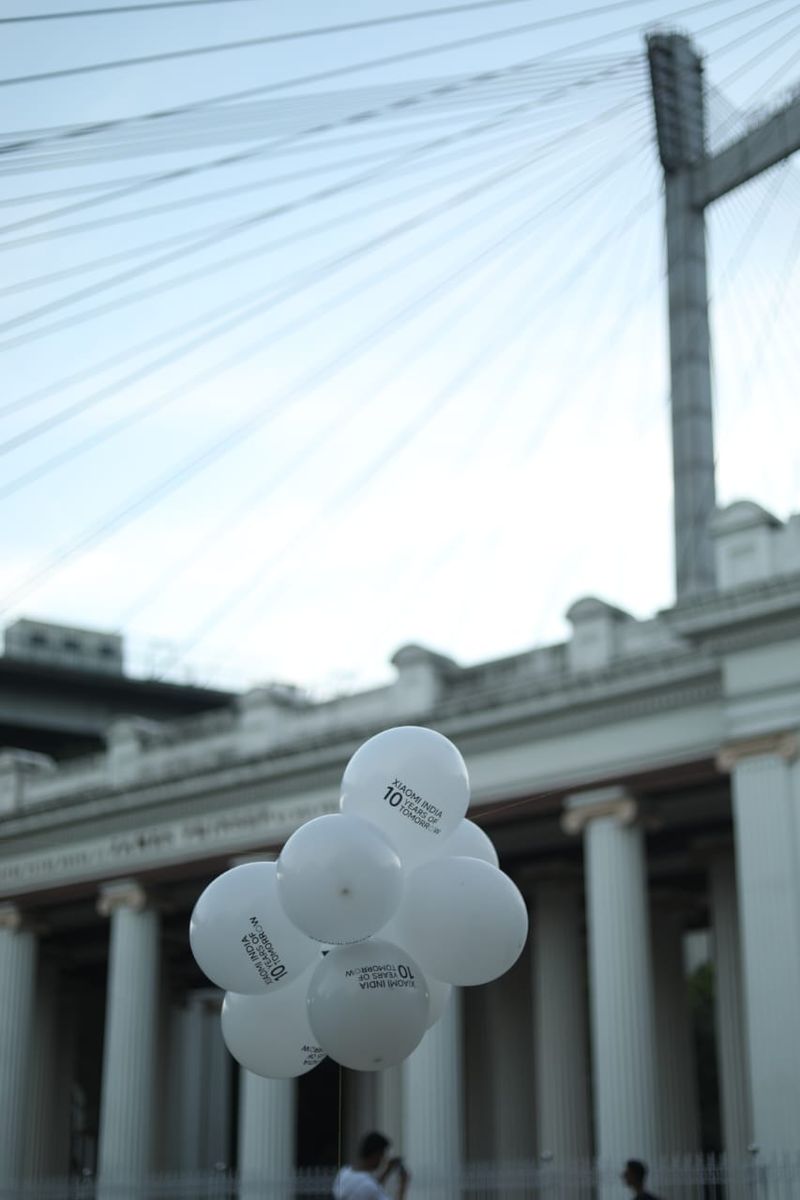 Xiaomi anniversary balloon installation up close