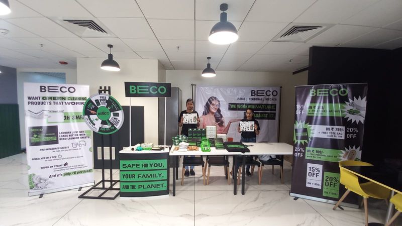 Beco brand conversation during a gym activation