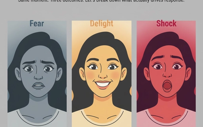  Fear, delight, shock: Which reaction works best?