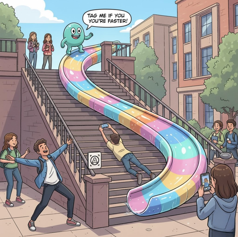 The Impossible Stair Slide