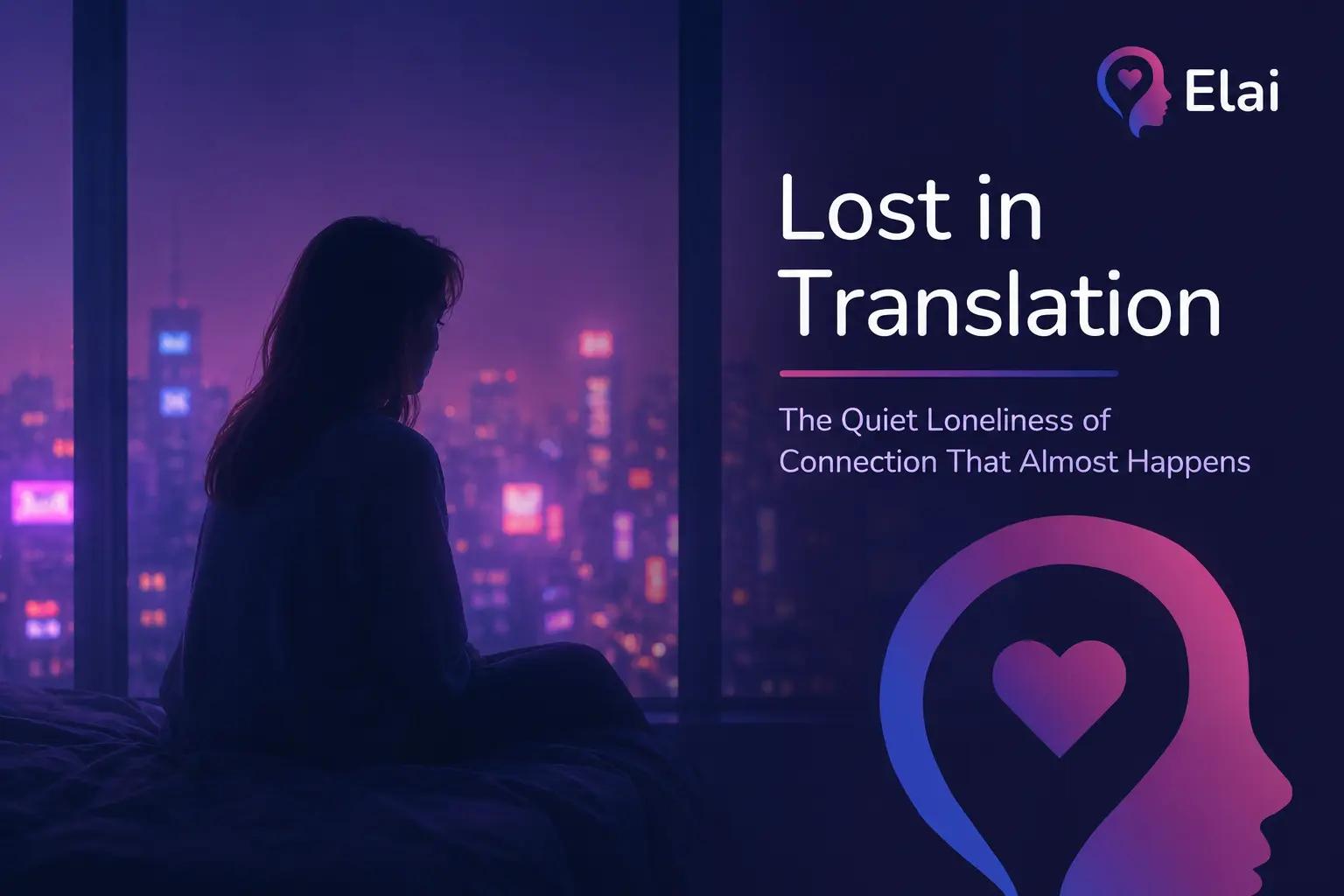 Lost in Translation: The Quiet Loneliness of Connection That Almost Happens