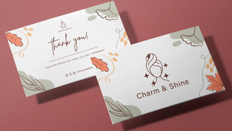 Premium Custom Thank You Card Design | Elegant Customer Appreciation Stationery