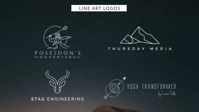 Line Art Logo Design – Elegant One‑Line & Outline Style Logos