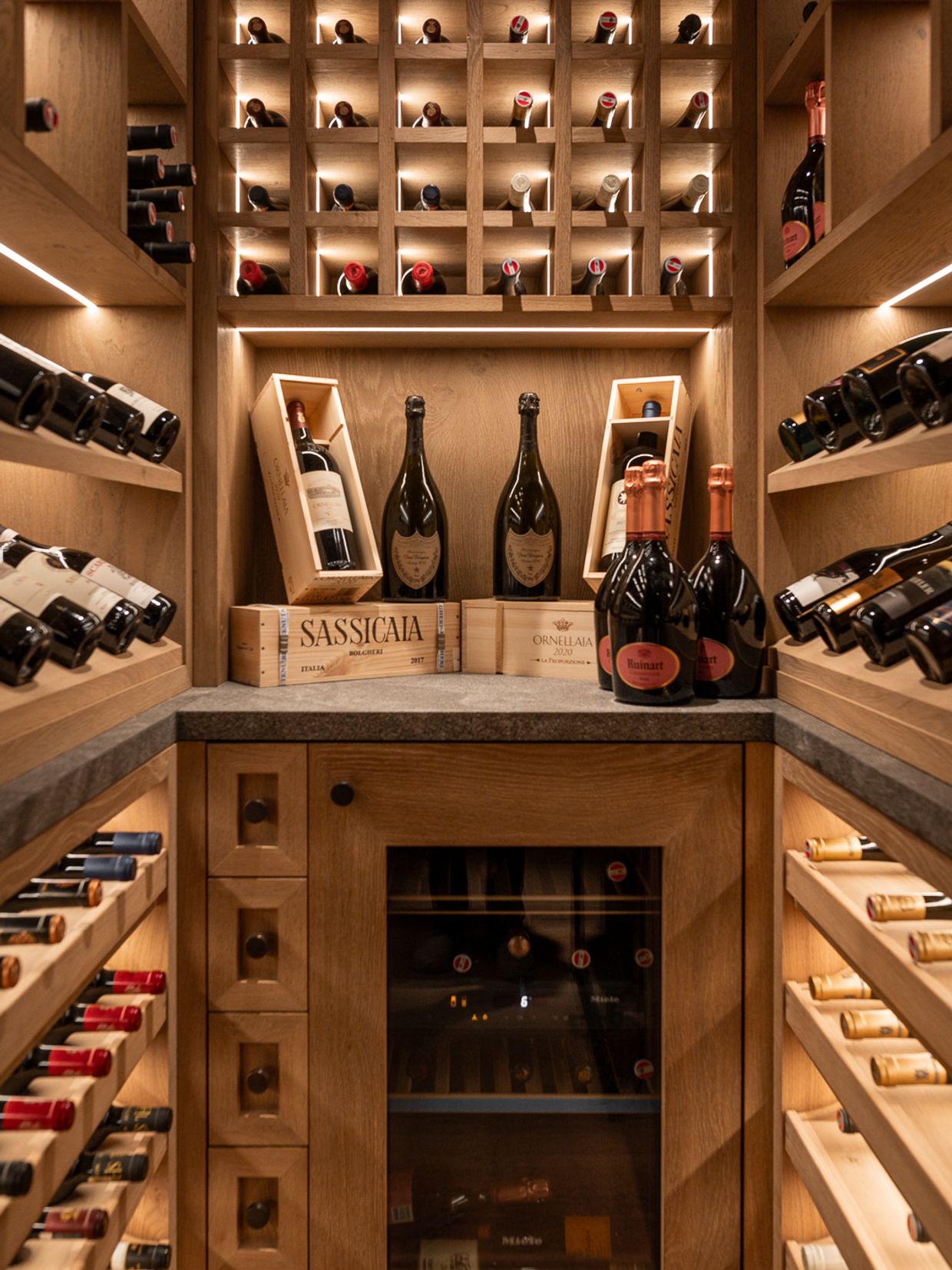 Wine room at The Barn