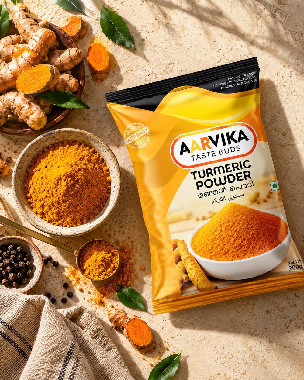 Aarvika Taste Buds — Turmeric Powder Packaging Packaging — gallery visual 3