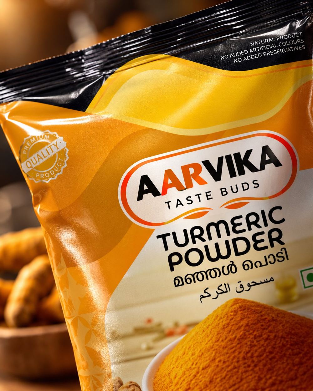 Aarvika Taste Buds — Turmeric Powder Packaging Packaging — gallery visual 1