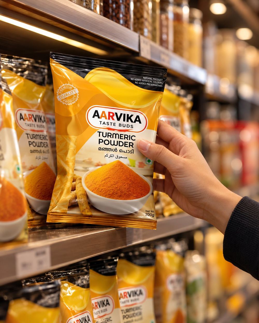 Aarvika Taste Buds — Turmeric Powder Packaging Packaging — gallery visual 2