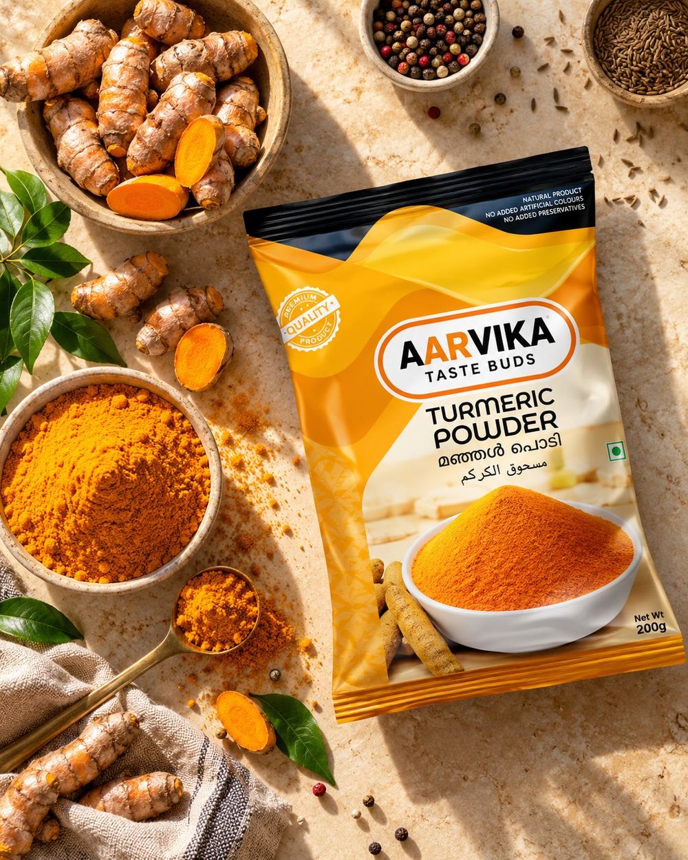 Aarvika Taste Buds — Turmeric Powder Packaging Packaging — gallery visual 7